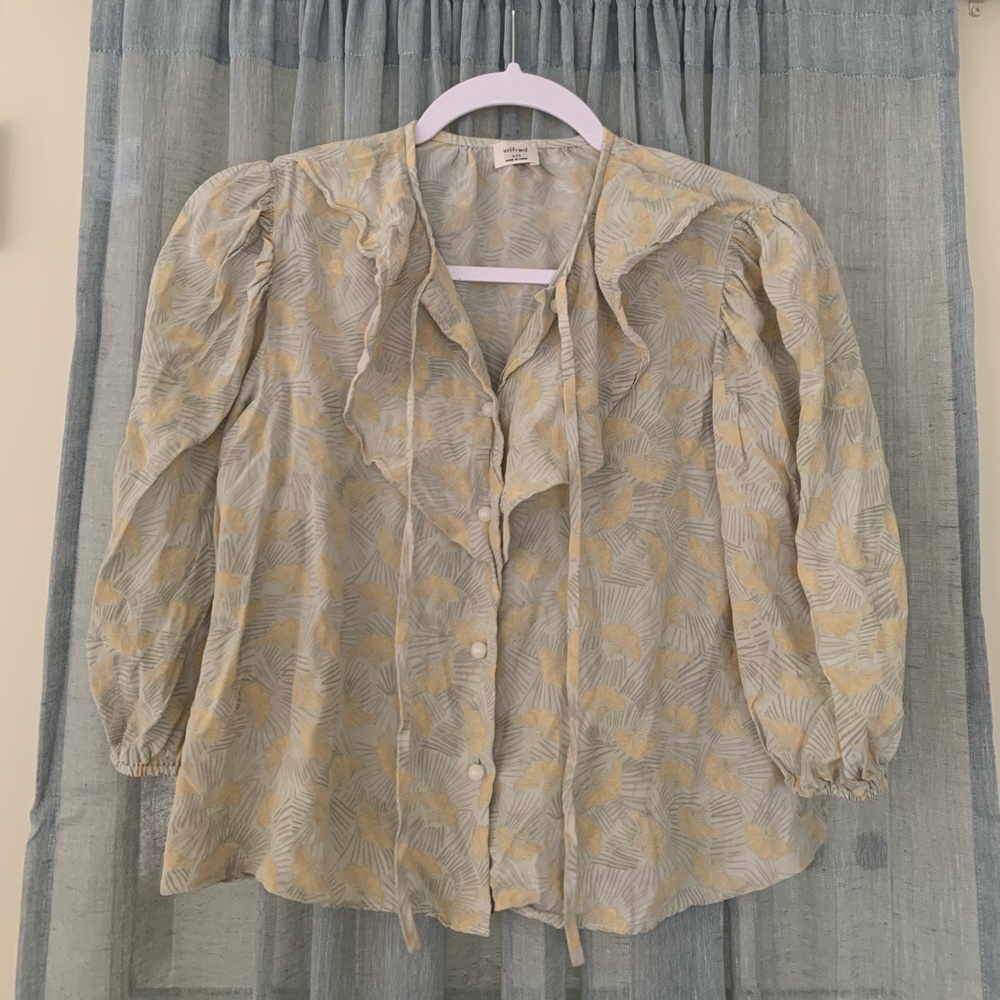 Aritzia Wilfred Print Blouse XXS